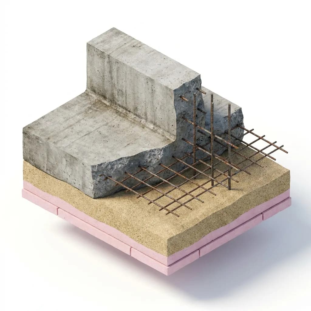 Terrændæk, beton, 120 mm